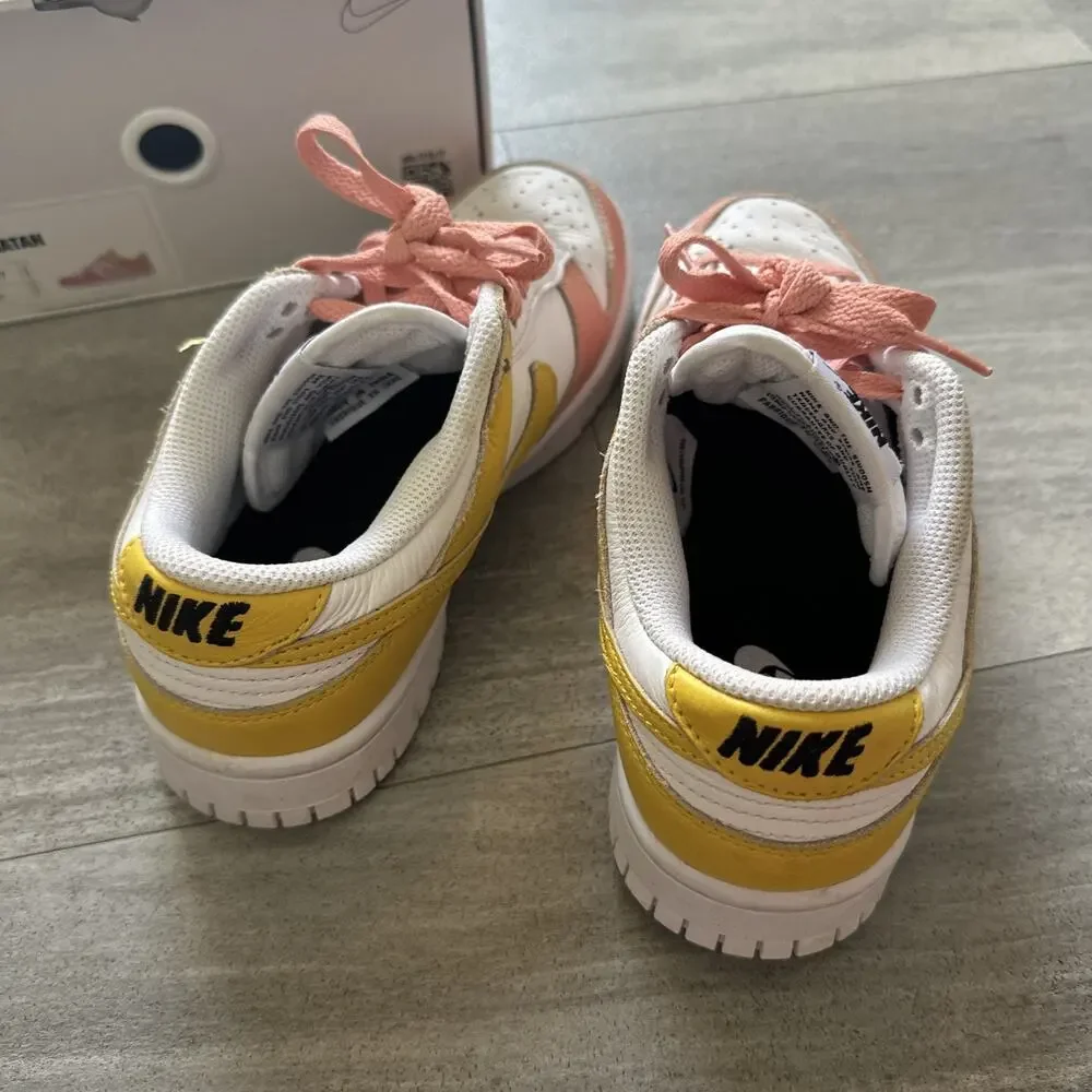 Nike By You Dunk Low Yellow White Coral | FNO569-900 Men Size 5.5